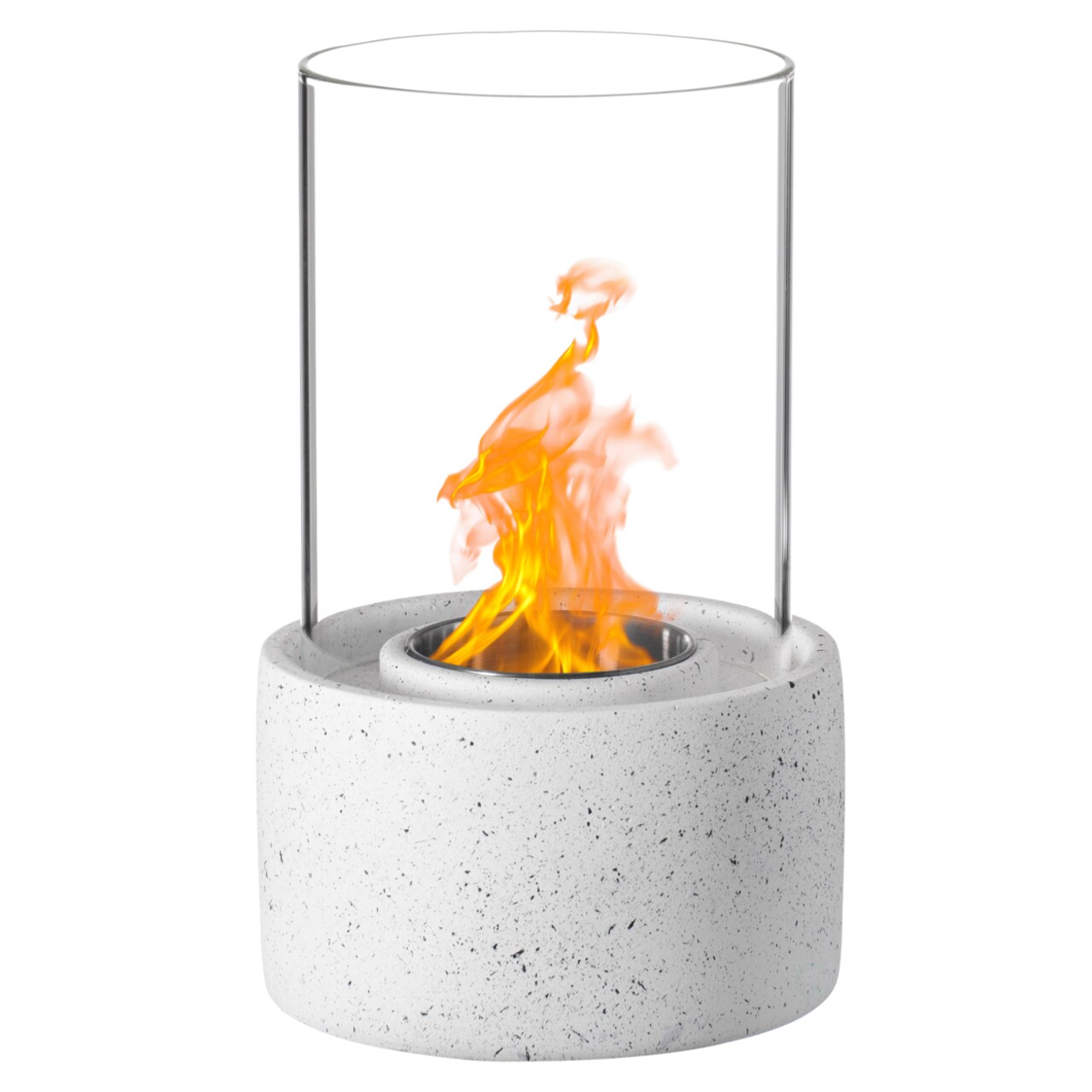 Mini Tabletop Fire Pit Rubbing Alcohol Indoor Outdoor Concrete Bowl Portable
